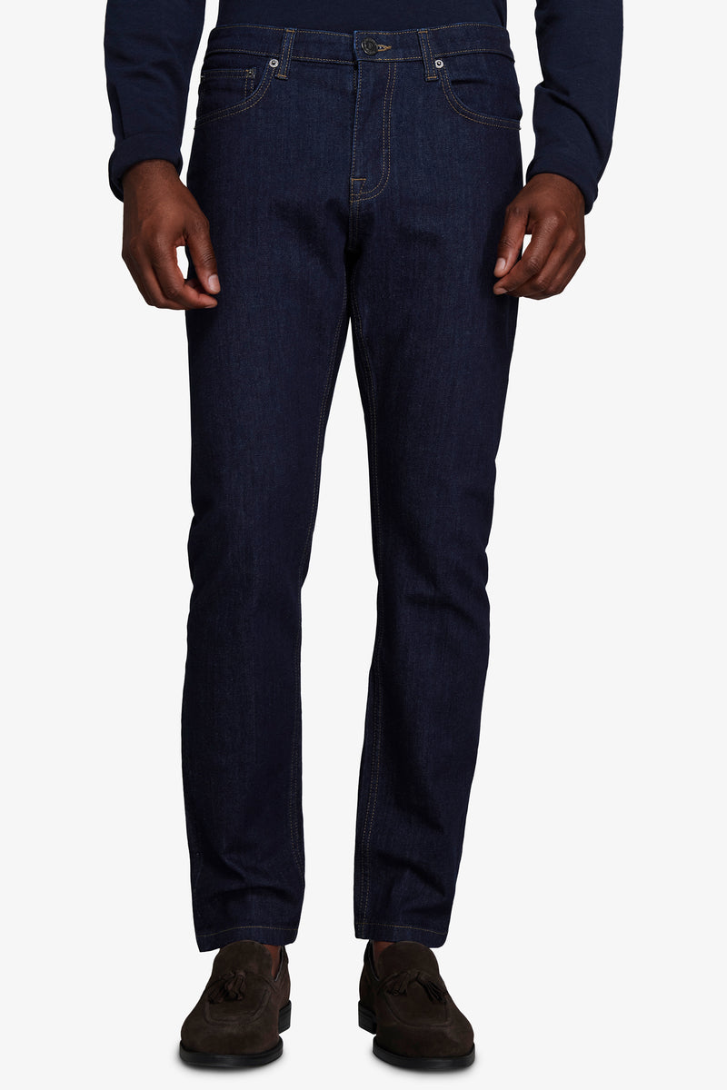 Pantaloni denim blu scuro