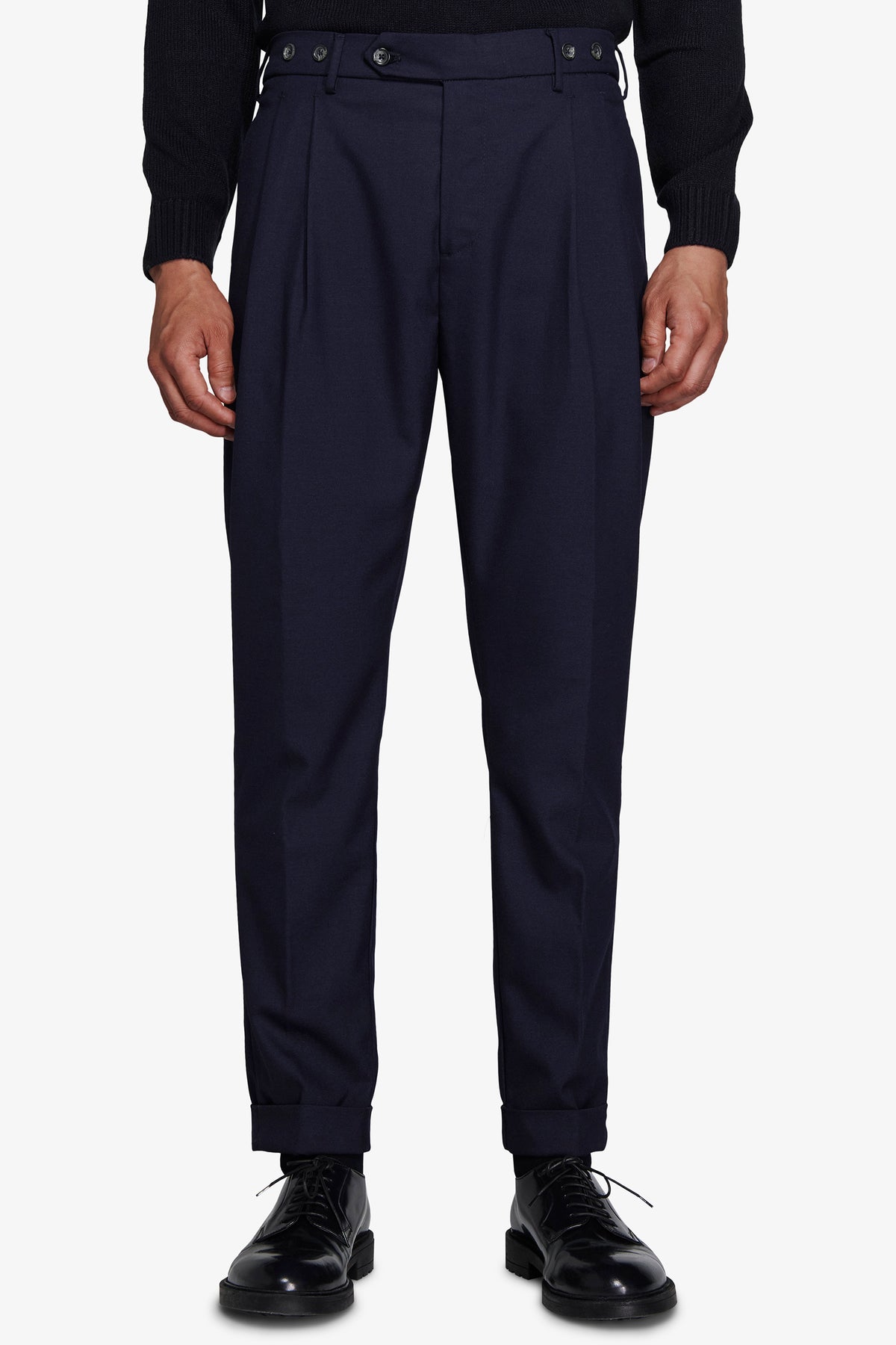 Pantaloni doppia pinces blu