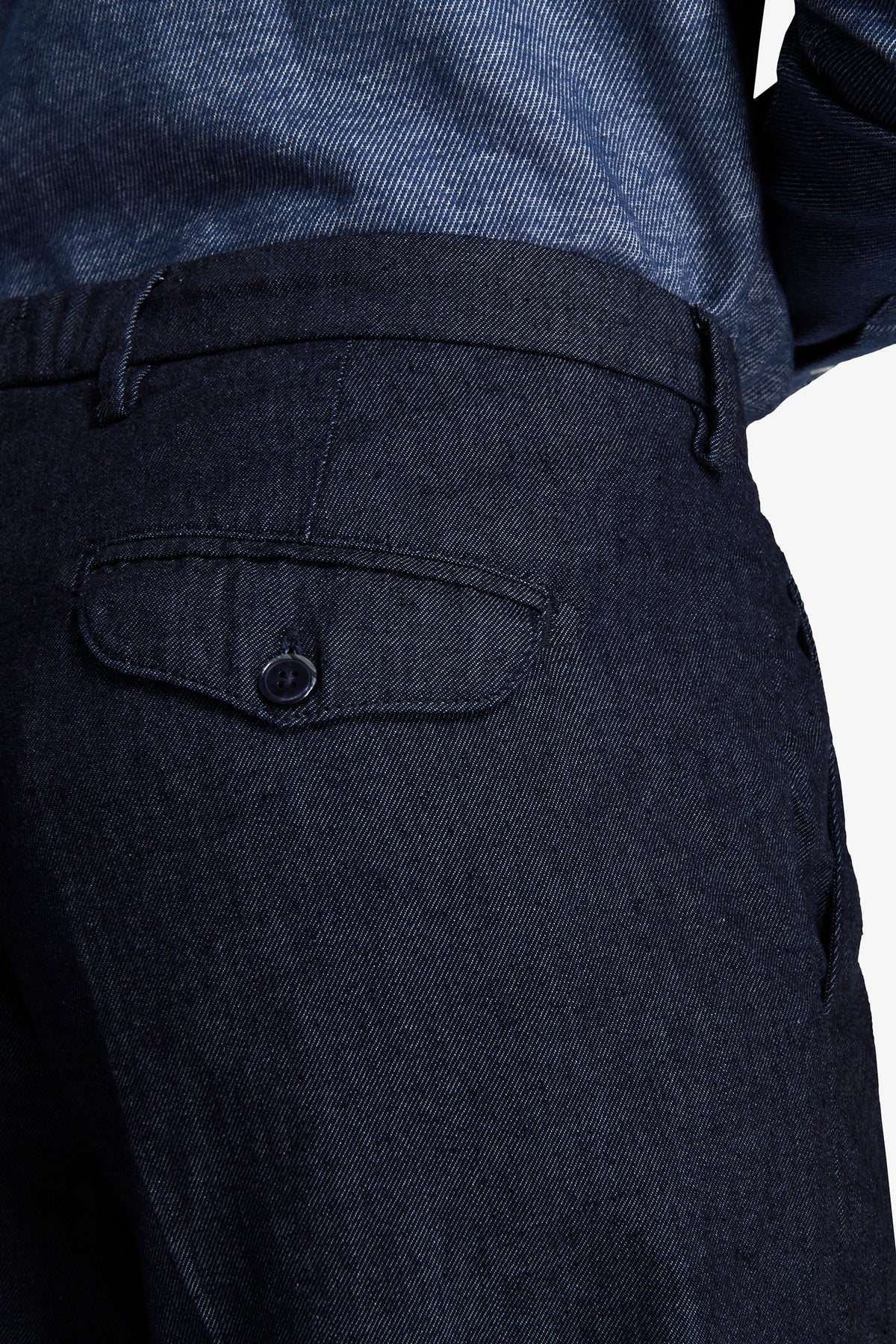 Pantaloni effetto denim blu