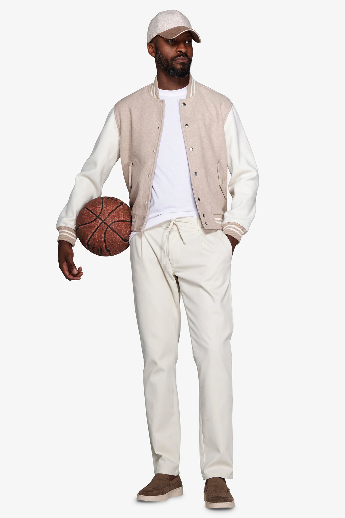 Blouson aviateur avec passepoils et manches contrastés corde DNJ.