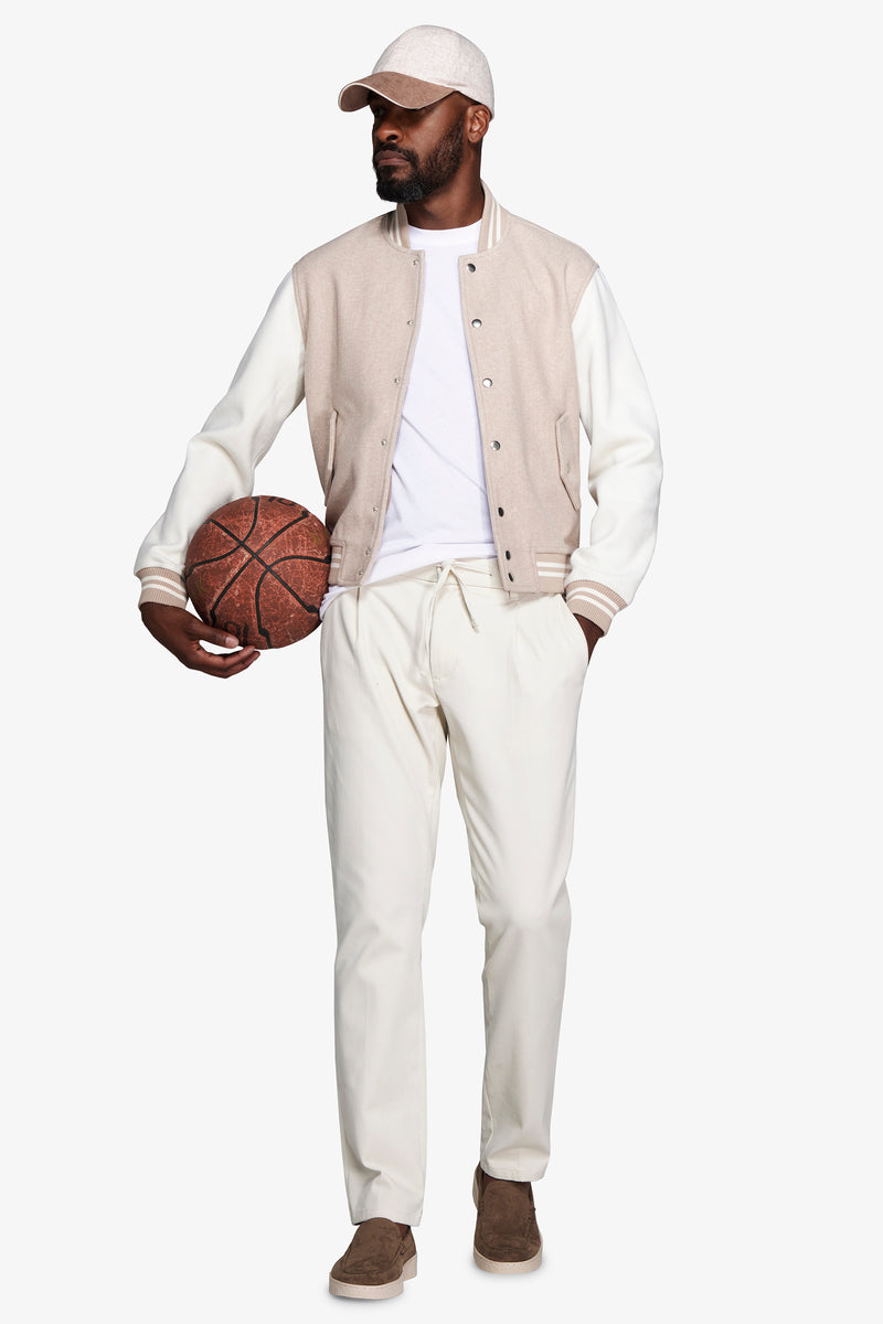 Bomber con profili e maniche in contrasto corda DNJ