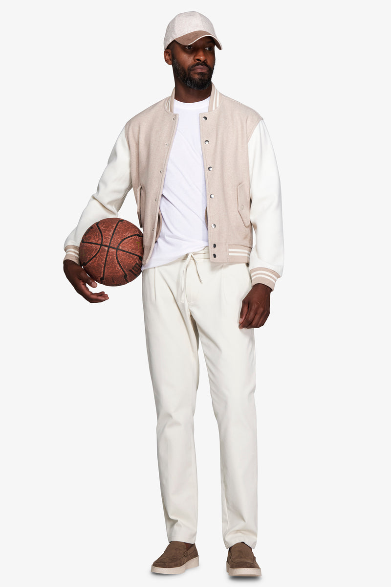 Bomber con profili e maniche in contrasto corda DNJ