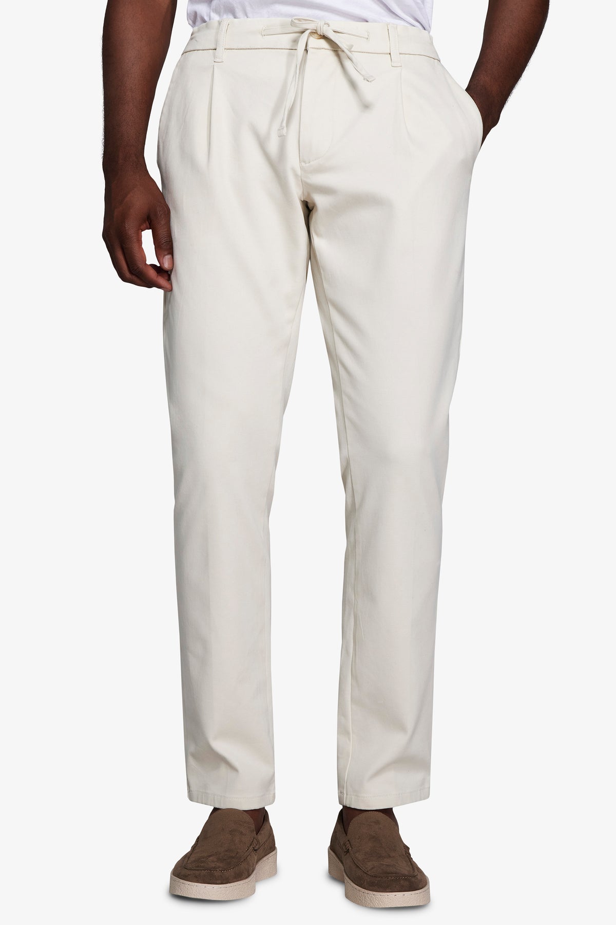 Pantalaccio jersey stretch panna