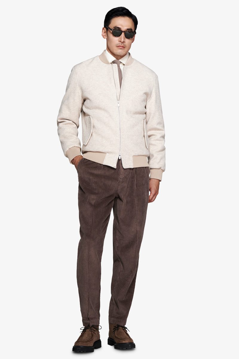 Bomber effetto flanella corda