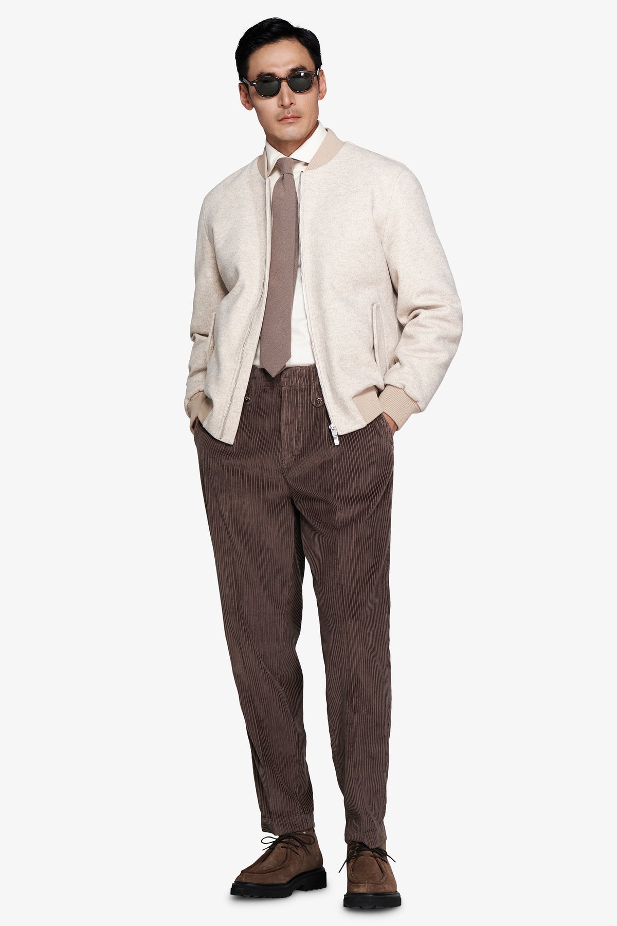 Bomber effetto flanella corda