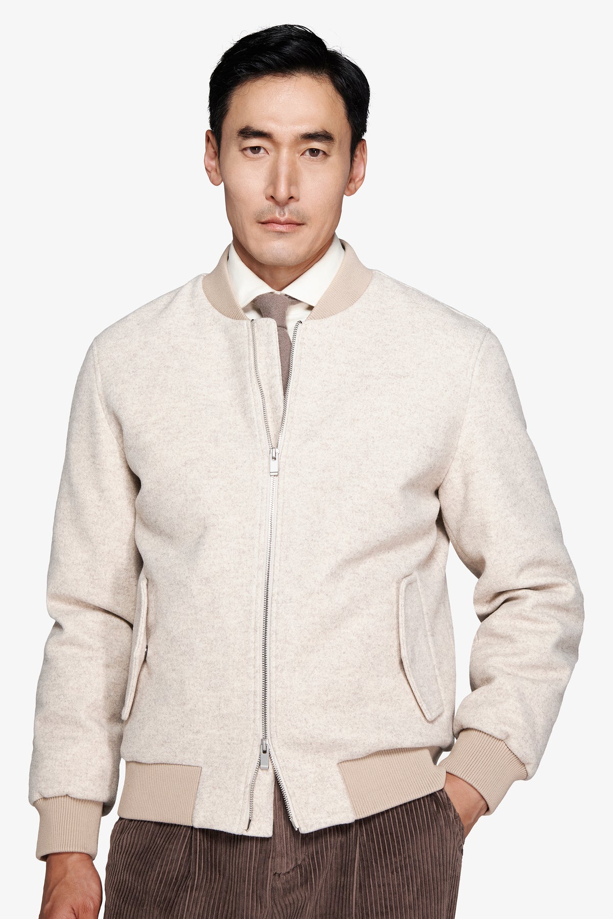 Bomber effetto flanella corda