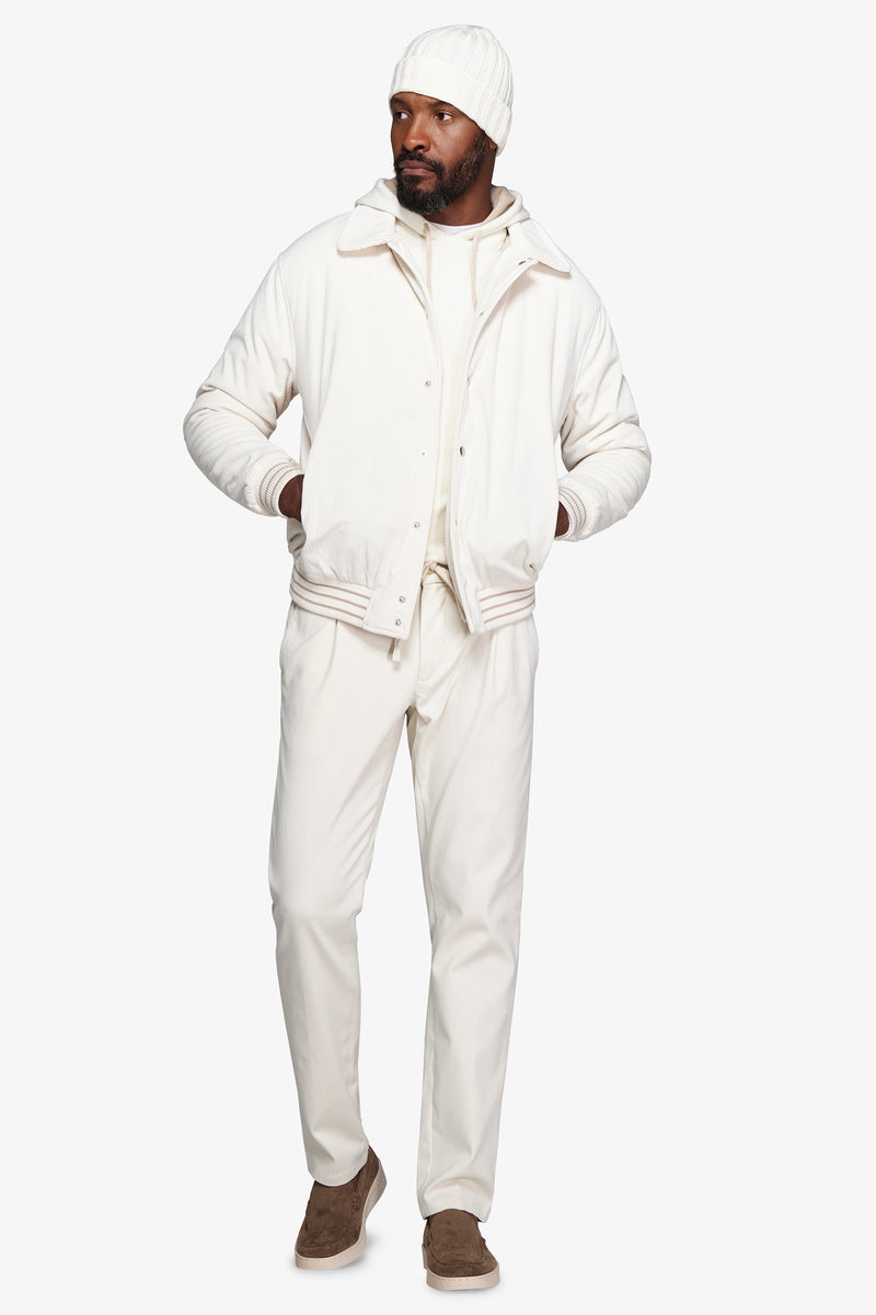 Bomber in velluto panna DNJ