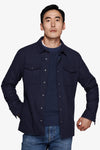 Avion melange flannel-effect overshirt
