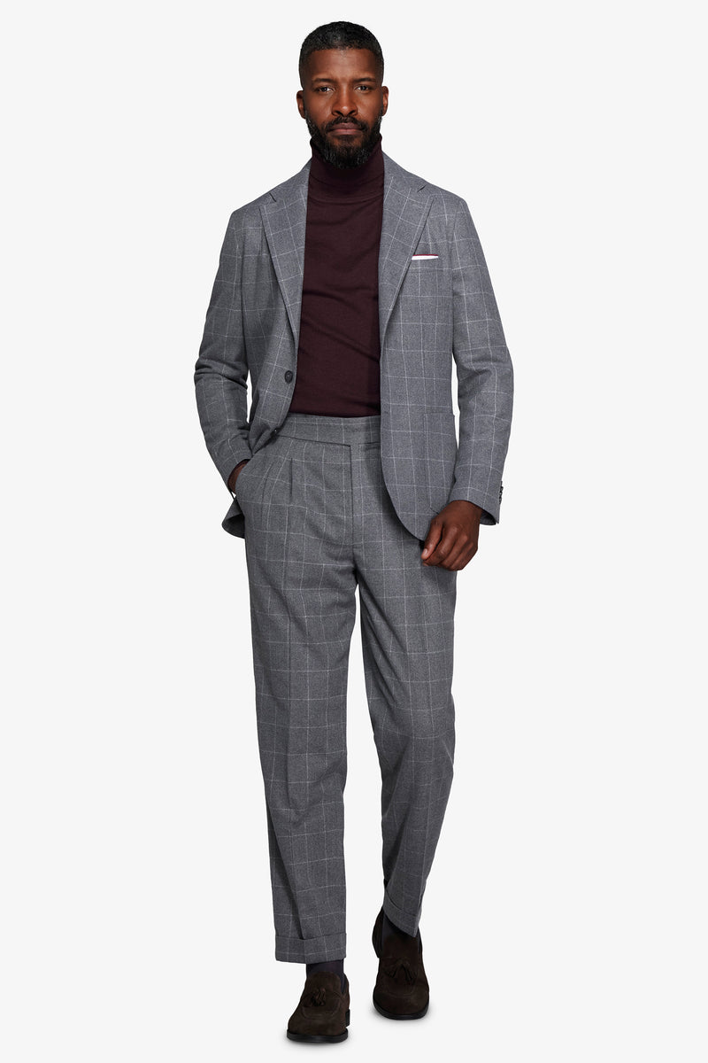 Giacca finestrata grigio medio