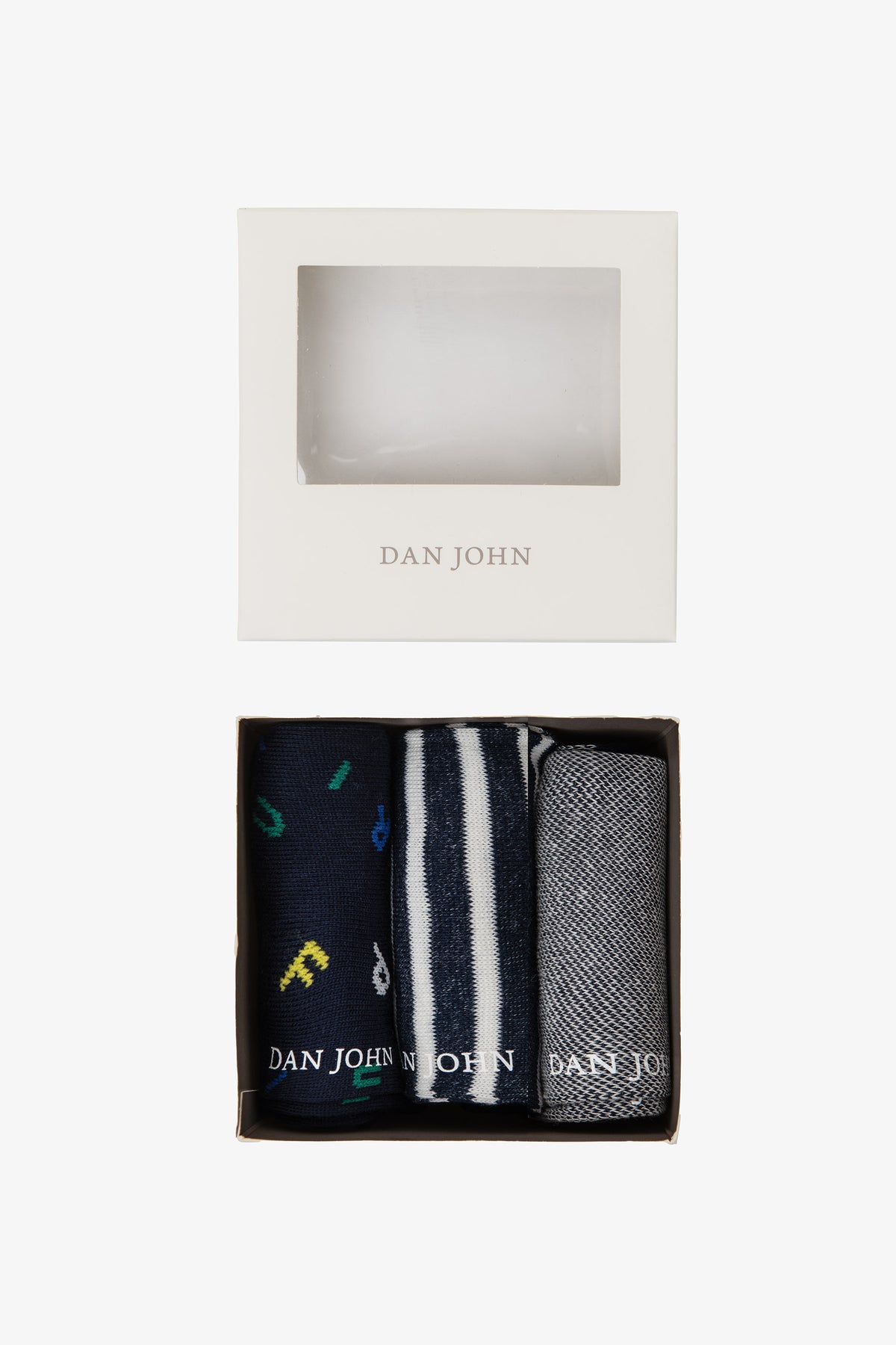 3-pack calzini multi fantasia blu-Dan John