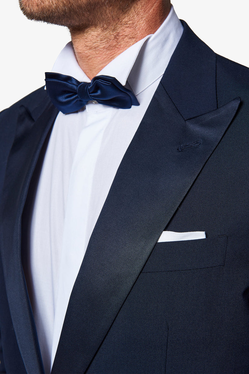 Abito smoking rever a lancia blu-Dan John