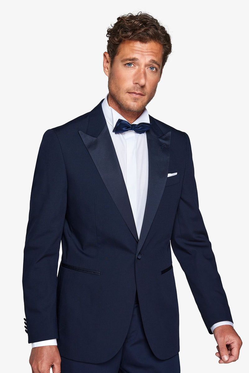 Abito smoking rever a lancia blu-Dan John