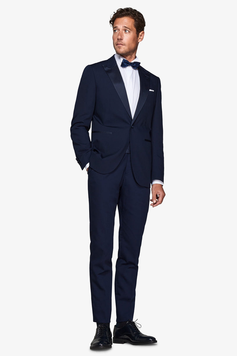 Abito smoking rever a lancia blu-Dan John