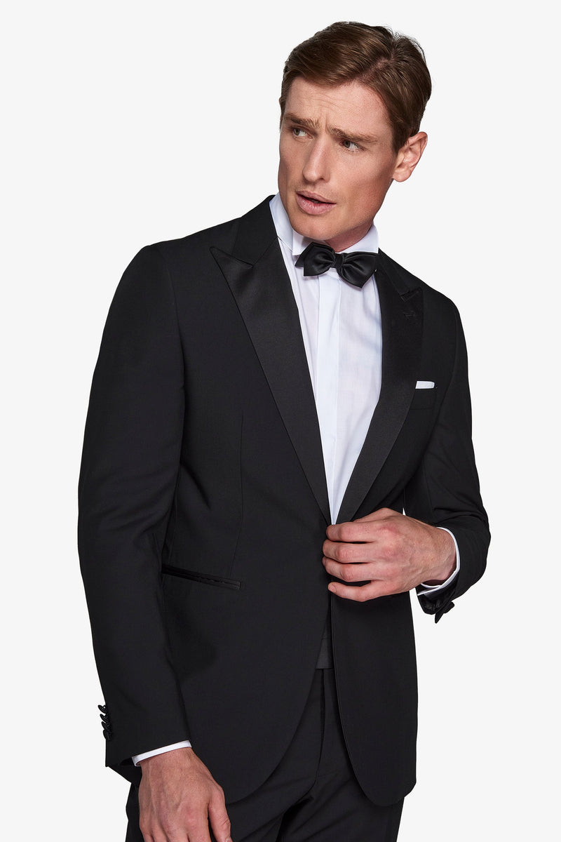 Abito smoking rever a lancia nero-Dan John