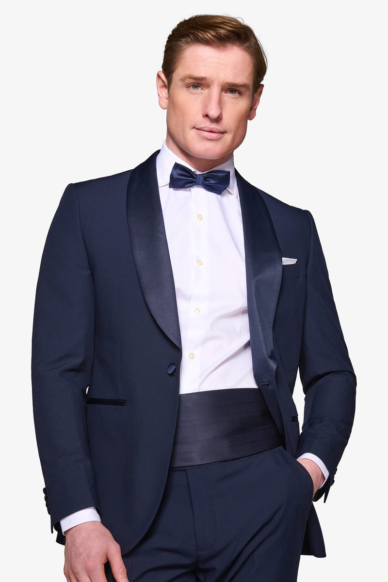 Abito smoking rever sciallato blu-Dan John