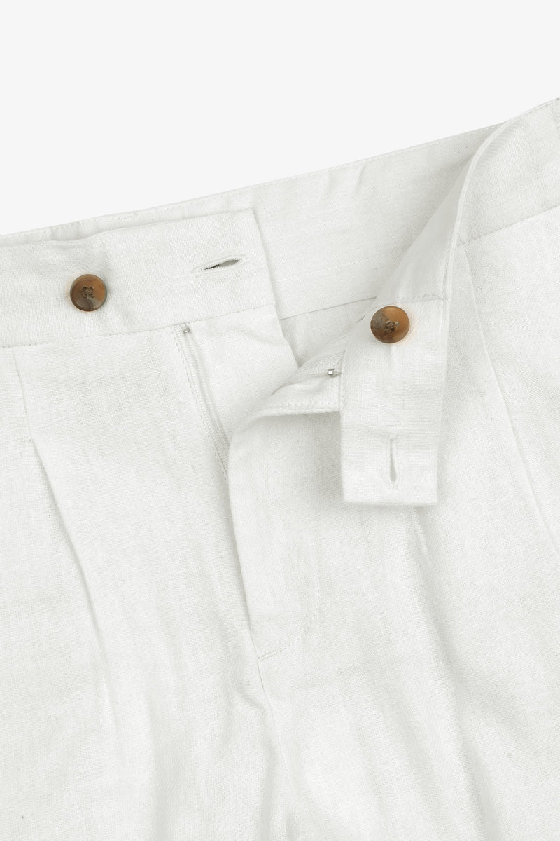 Bermuda con cinturini armaturato bianco-Dan John