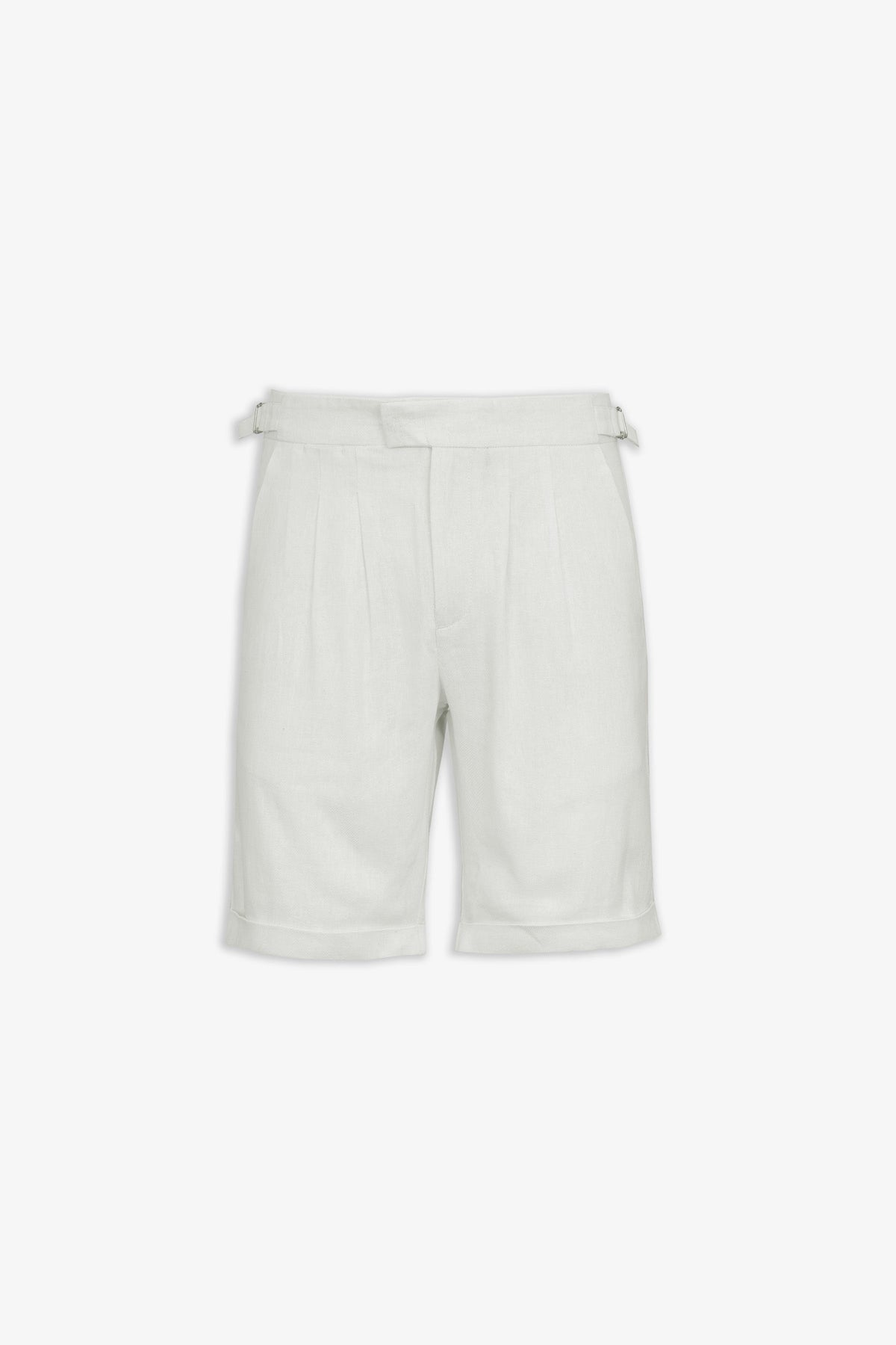 Bermuda con cinturini armaturato bianco-Dan John