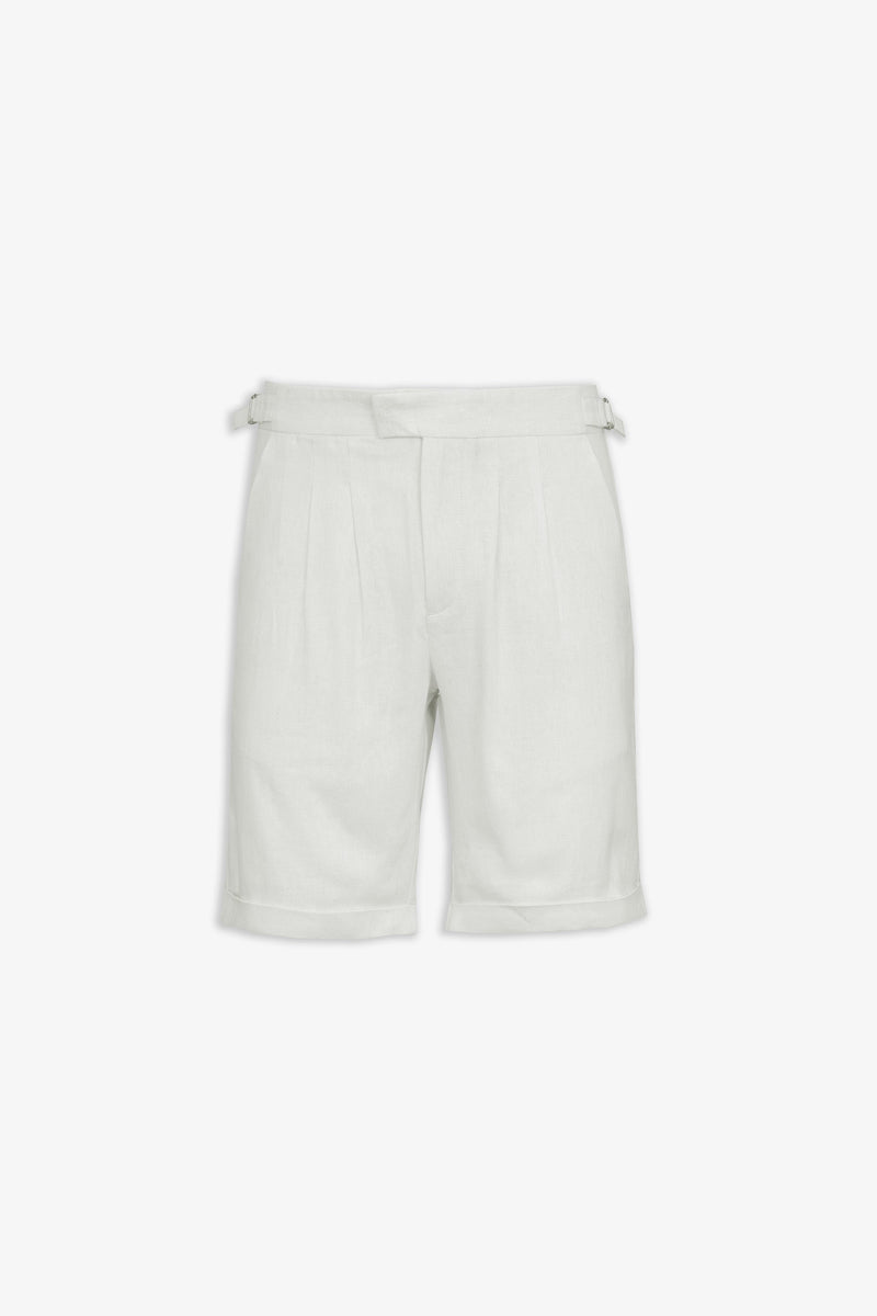 Bermuda con cinturini armaturato bianco-Dan John