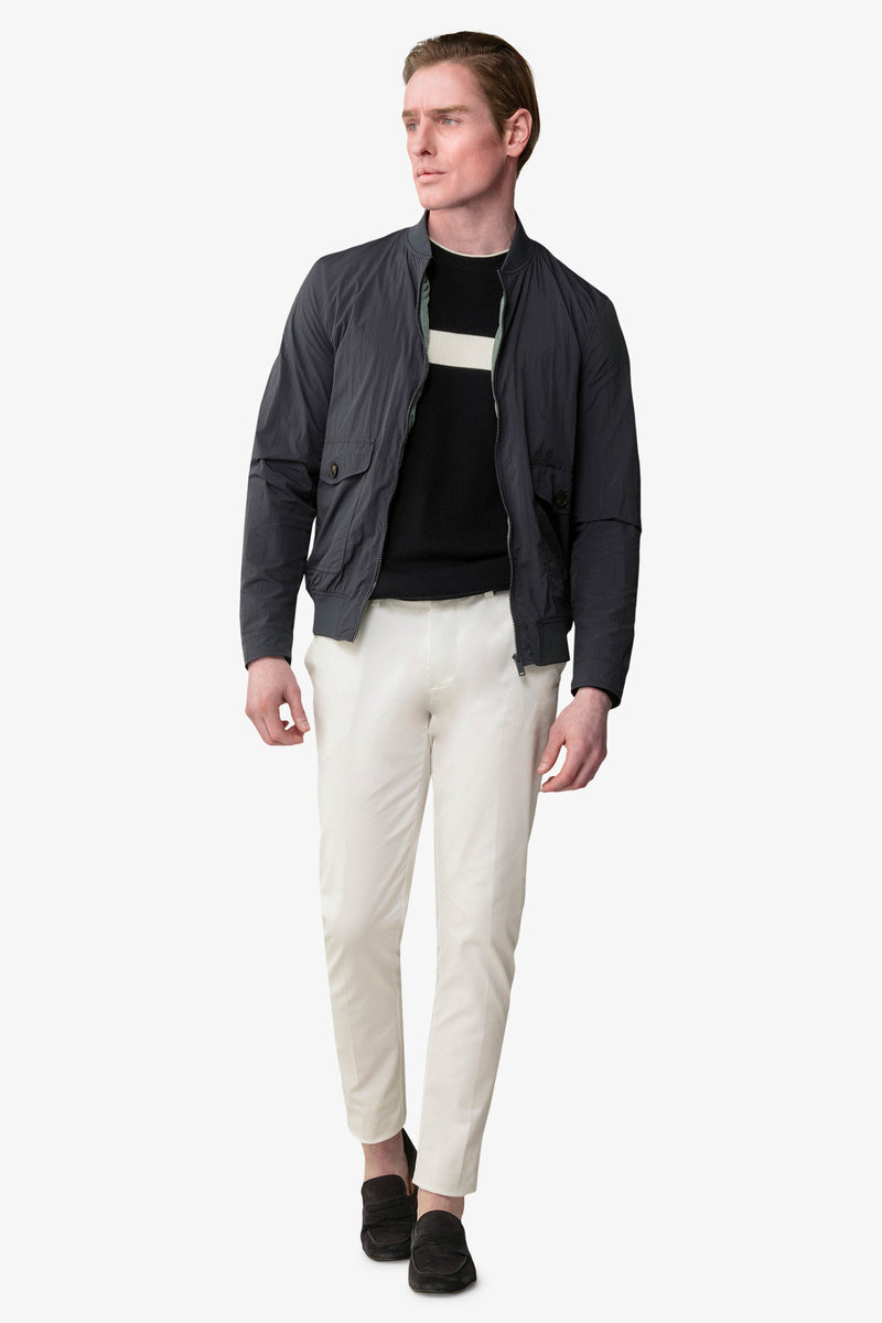 Bomber tasche con pattina blu-Dan John