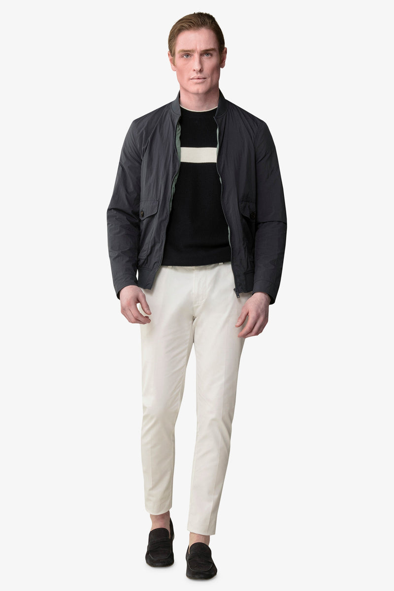 Bomber tasche con pattina blu-Dan John