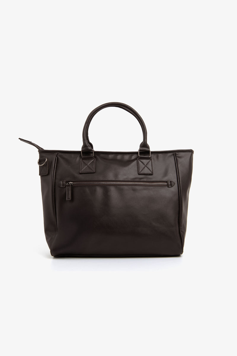 Sac brun foncé à double poignée