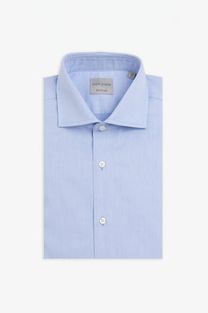 Regular fit light blue piquet shirt