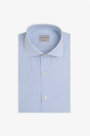 Azure micro stripes shirt