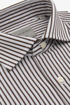 Camicia a righe moro slim-Dan John