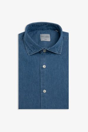 Chemise en denim bleu clair