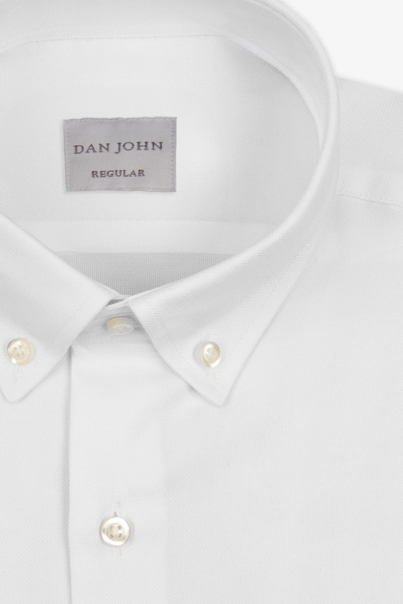 Camicia oxford button down bianca-Dan John