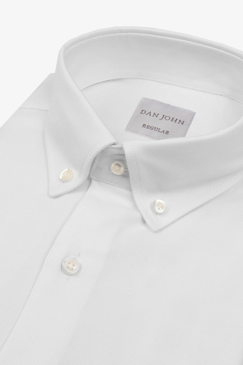 Camicia oxford button down bianca-Dan John