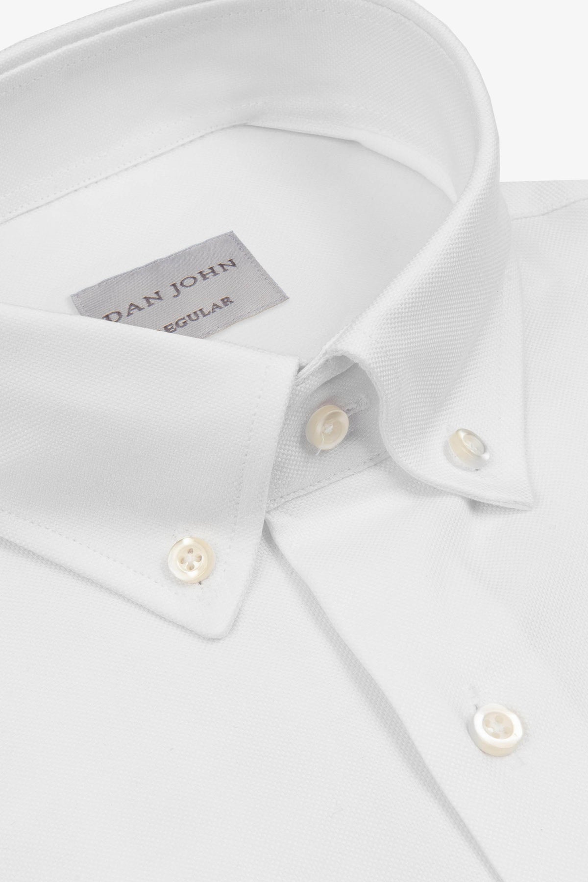 Camicia oxford button down bianca-Dan John