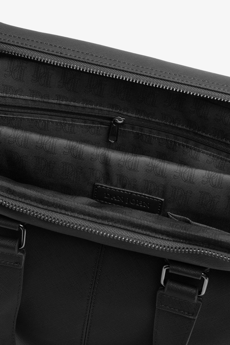 Borsa 24h in saffiano nera-Dan John