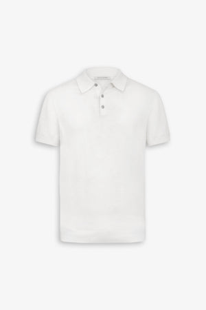 Polo in maglia bianca-Dan John