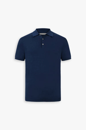Polo de punto de color liso malva