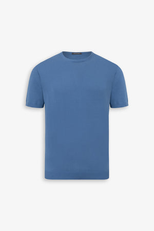 T-shirt en tricot bleu