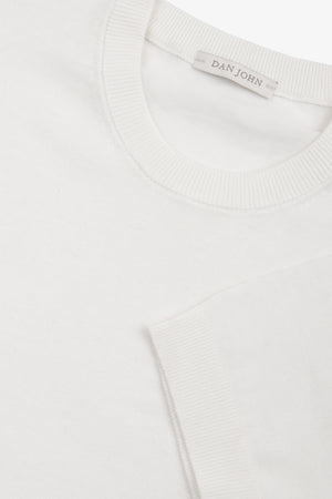 T-shirt in maglia bianca-Dan John