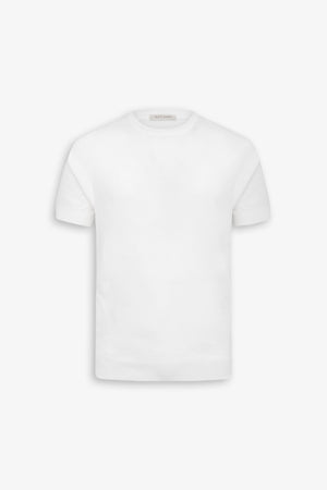 T-shirt in maglia bianca-Dan John