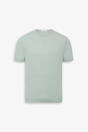 T-shirt en maille bleu clair