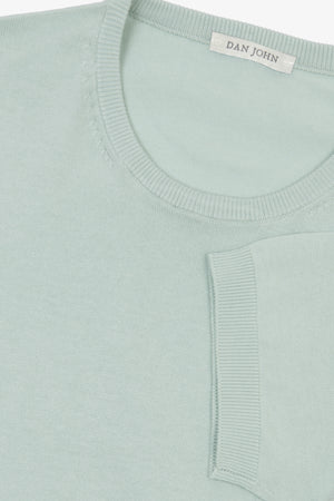 T-shirt en maille bleu clair