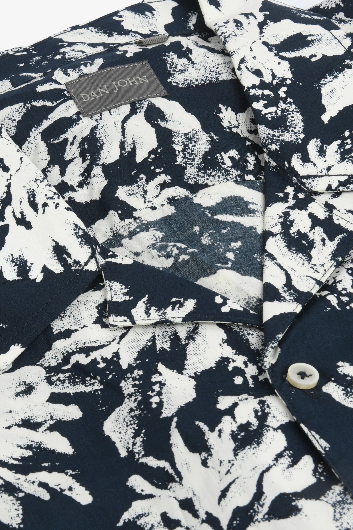 Camicia Hawaiana fantasia fiori blu-Dan John