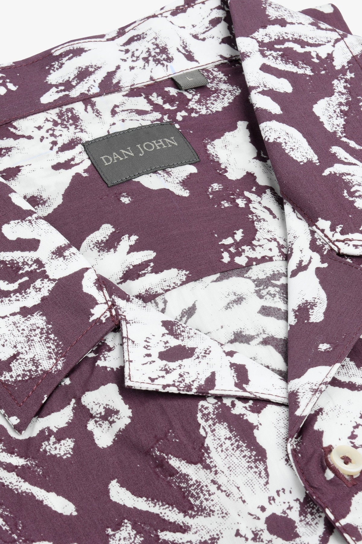 Camicia Hawaiana fantasia fiori melanzana-Dan John