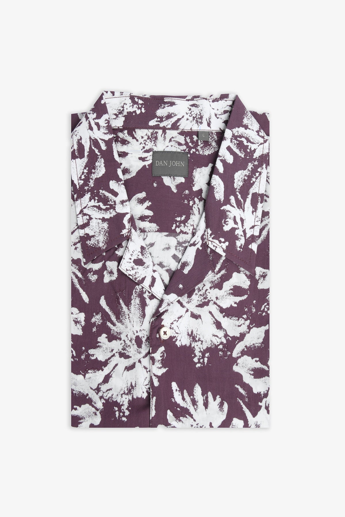 Camicia Hawaiana fantasia fiori melanzana-Dan John
