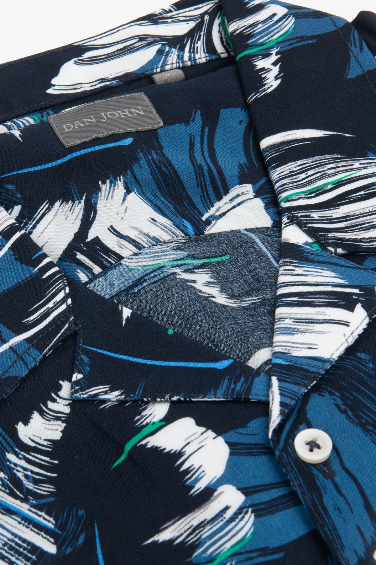 Camicia Hawaiana fantasia palme blu-Dan John