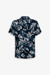 Camicia Hawaiana fantasia palme blu-Dan John