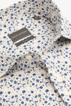 Camicia fantasia floreale panna slim-Dan John
