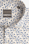 Camicia fantasia floreale panna slim-Dan John