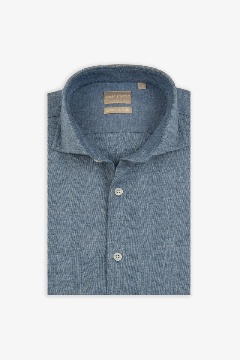 Camicia flanella celeste-Dan John