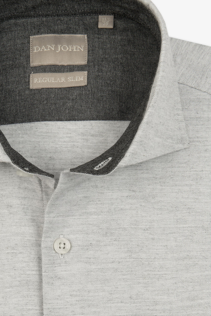 Camicia flanella grigio chiaro-Dan John