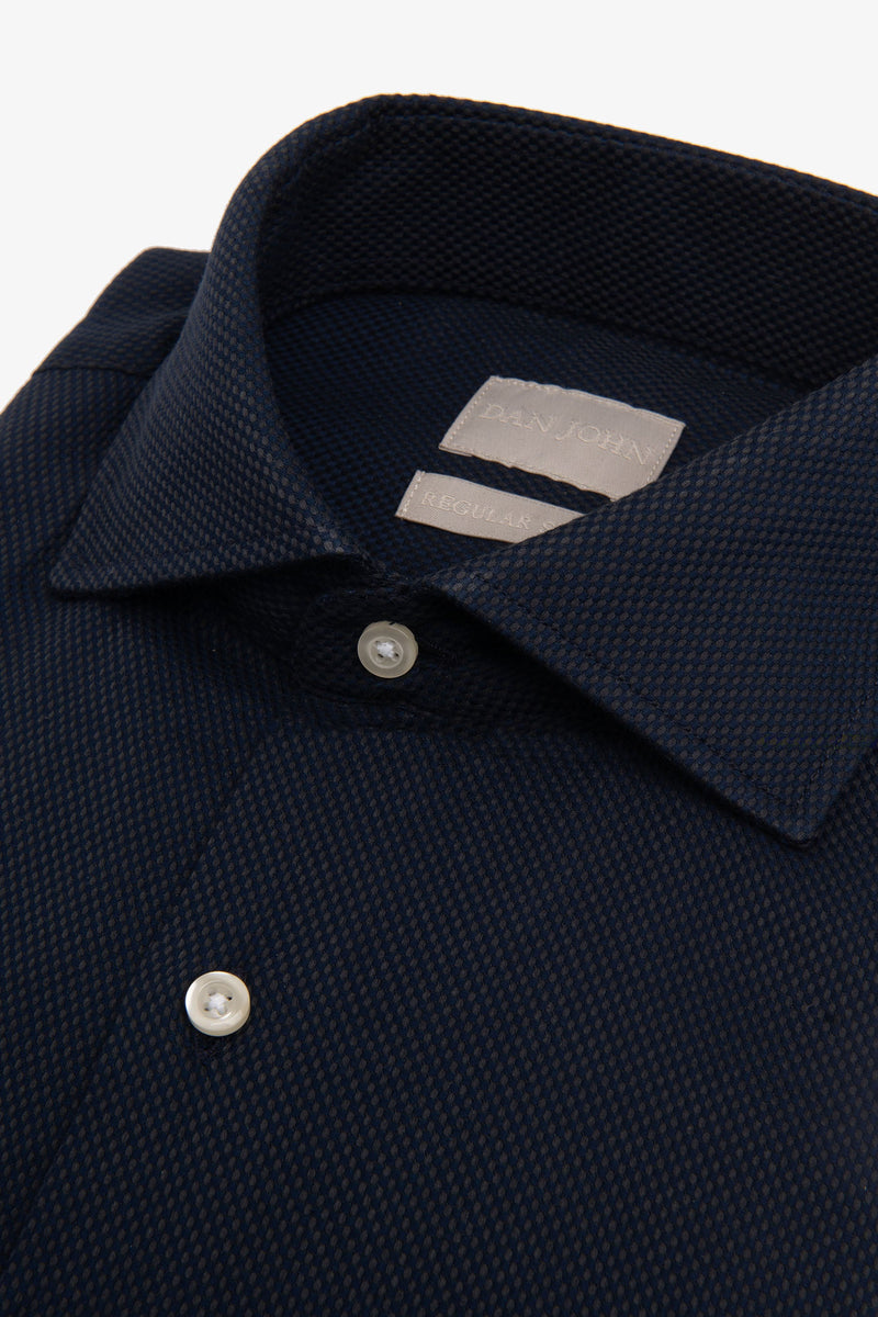 Camicia "la Picoco" operata blu-Dan John